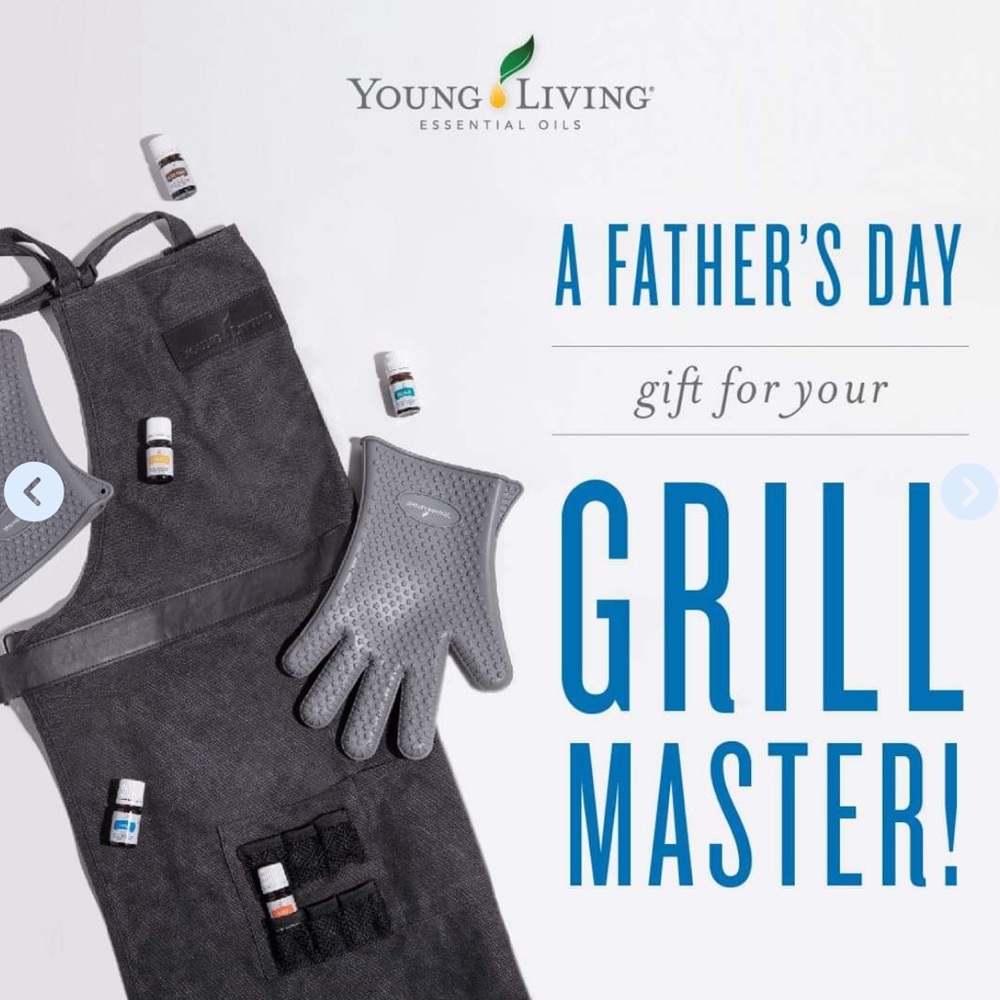 NWOT Young Living grill master apron and gloves.